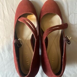 Alfani Women's Burgundy Mary Jane Block Heels